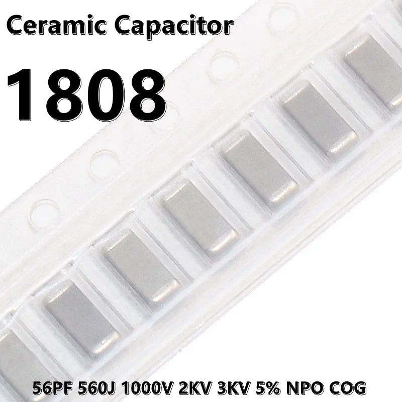 (10pcs) 1808 56PF 560J 1000V 2KV 3KV 5% NPO COG 4520 SMD Ceramic Capacitor