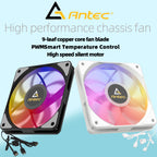 Antec Computer Case Fan PWM 4 Pin 5V 3Pin ARGB 120mm Silent  Fan CPU Cooler Cooling Fan Cooling Radiator Fan 12V Adjust Fan