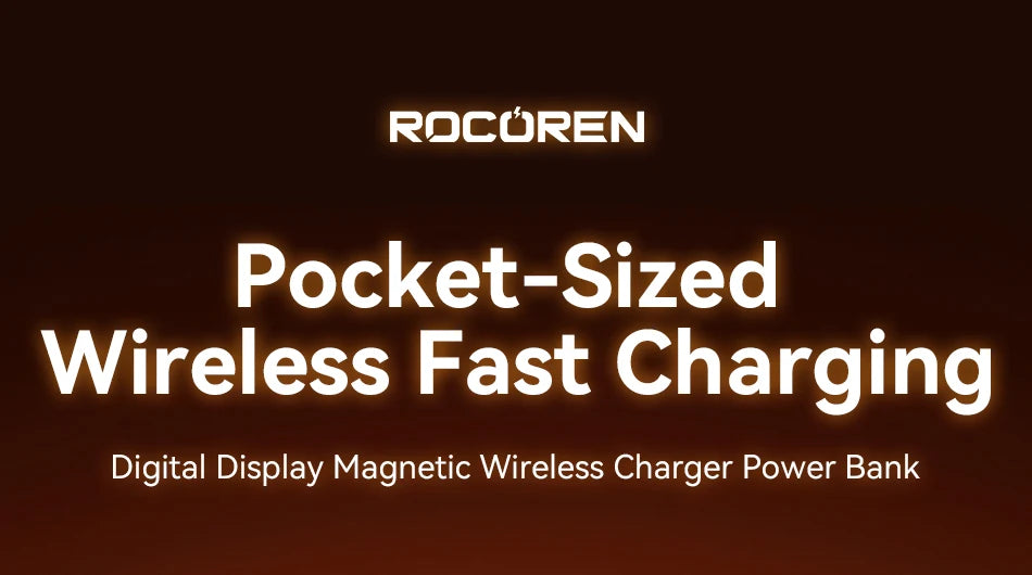 Rocoren 10000mAh Magnetic PowerBank Fast Charging 5000mAh Power Bank Portable Wireless Charger Battery For iPhone 18 17 Pro Max
