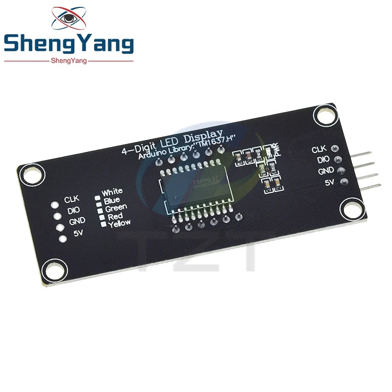 TM1637 LED Display Module for Arduino 4 Digit Tube 7 Segment 0.56 inch Time Clock Indicator Module Red Blue Green Yellow White