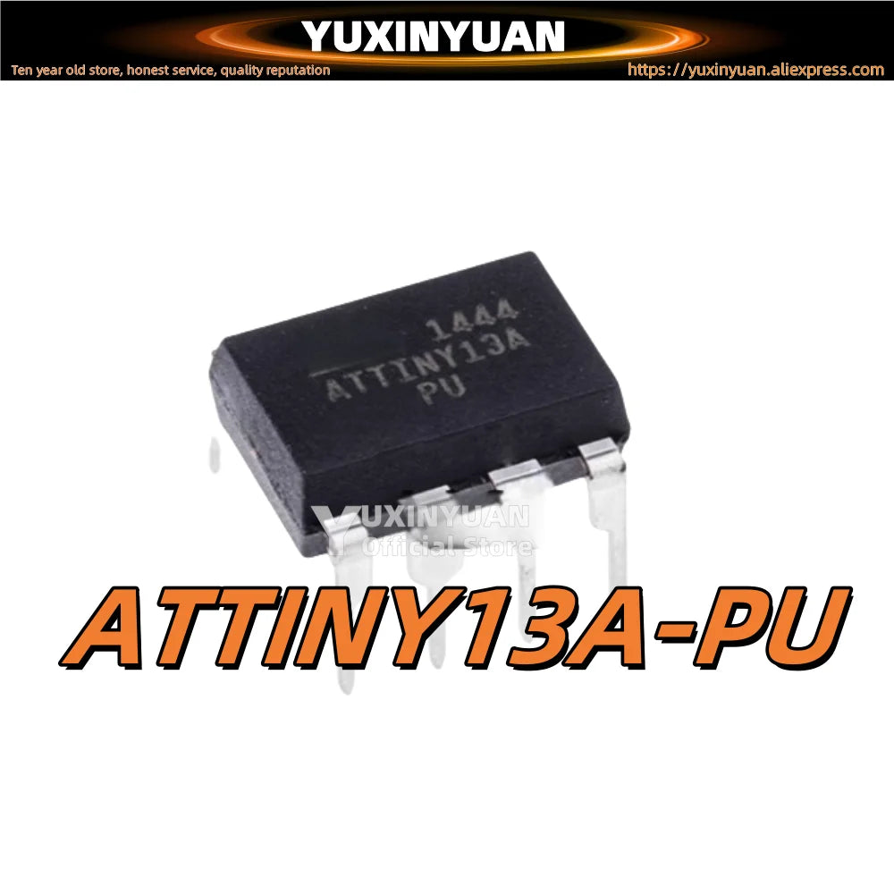5PCS The ATTINY13A-PU through-hole DIP-8 AVR single-chip microcontroller chip is brand new, original and genuine