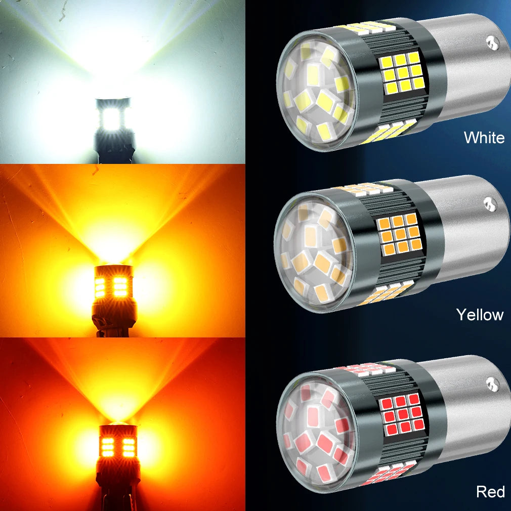 2Pcs T20 7440 W21W Led Bulb 7443 W21/5W Turn Signal Light 3014 Chips Auto LED Signal Light Tail Brake Light Reverse Bulb 12V