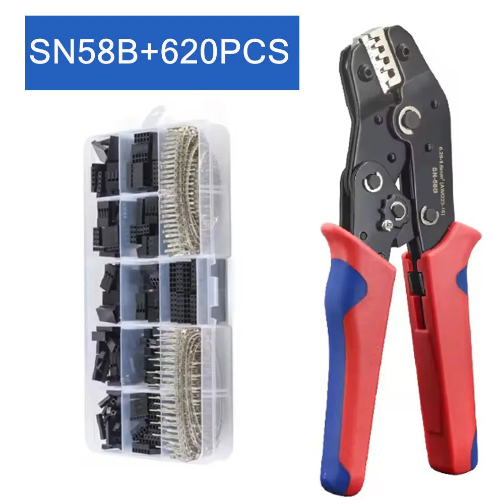 DuPont Terminals Crimping Tools SN-58B Plier Set XH2.54 SM Plug Spring Clamp For JST ZH1.5 2.0PH 2.5XH EH SM Boxed Connector Kit
