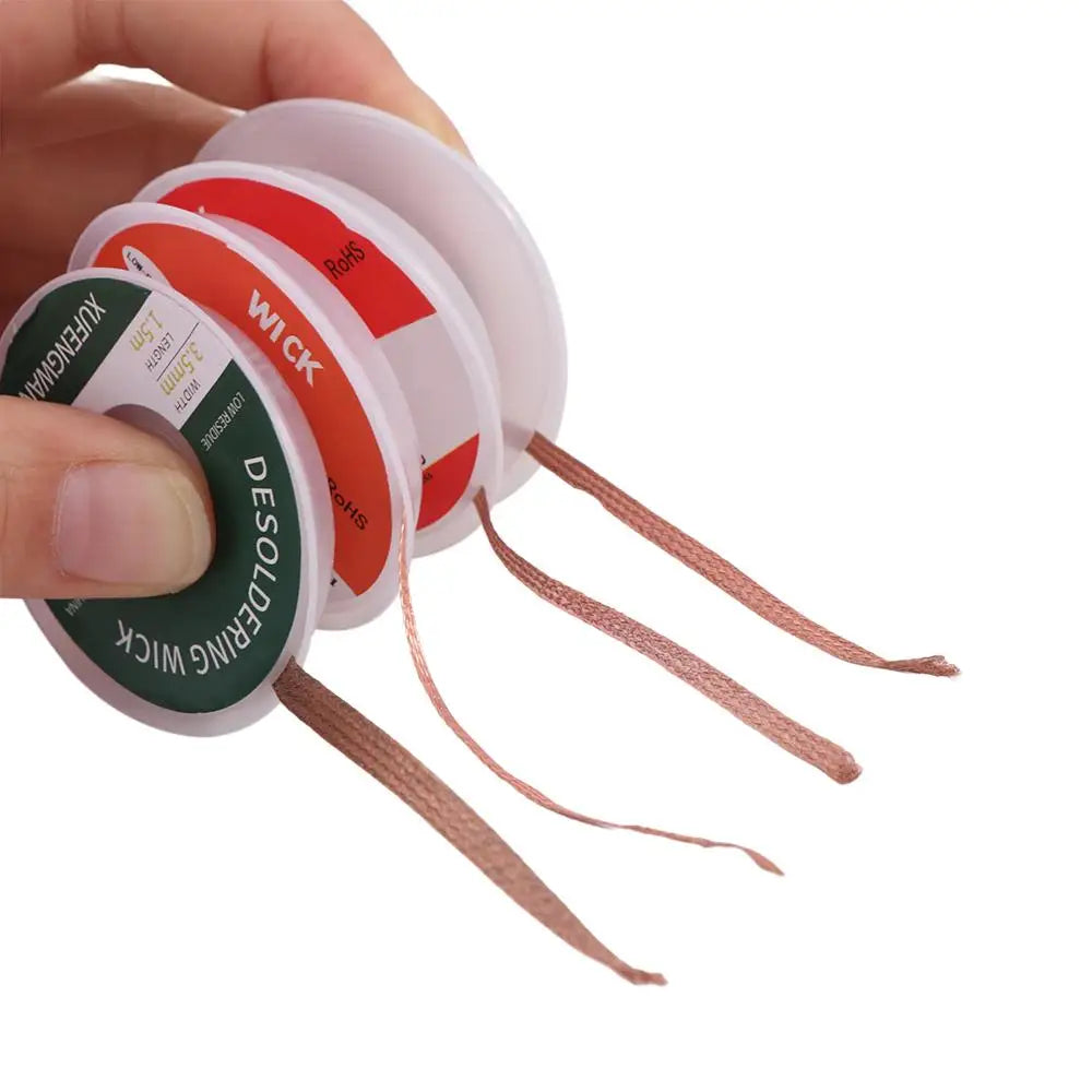 No Cleaning Wick Wire Desoldering Braid Welding Cable Lead Cord Tin Strip 0.8mm-4.0mm Tin Sucker Solder Remover Flux Repair Tool