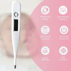 1-2P Thermometer for Fever Digital Basal Body Oral Armpit or Rectal Electronic LCD Display High-Precision Measurement Smart Heat
