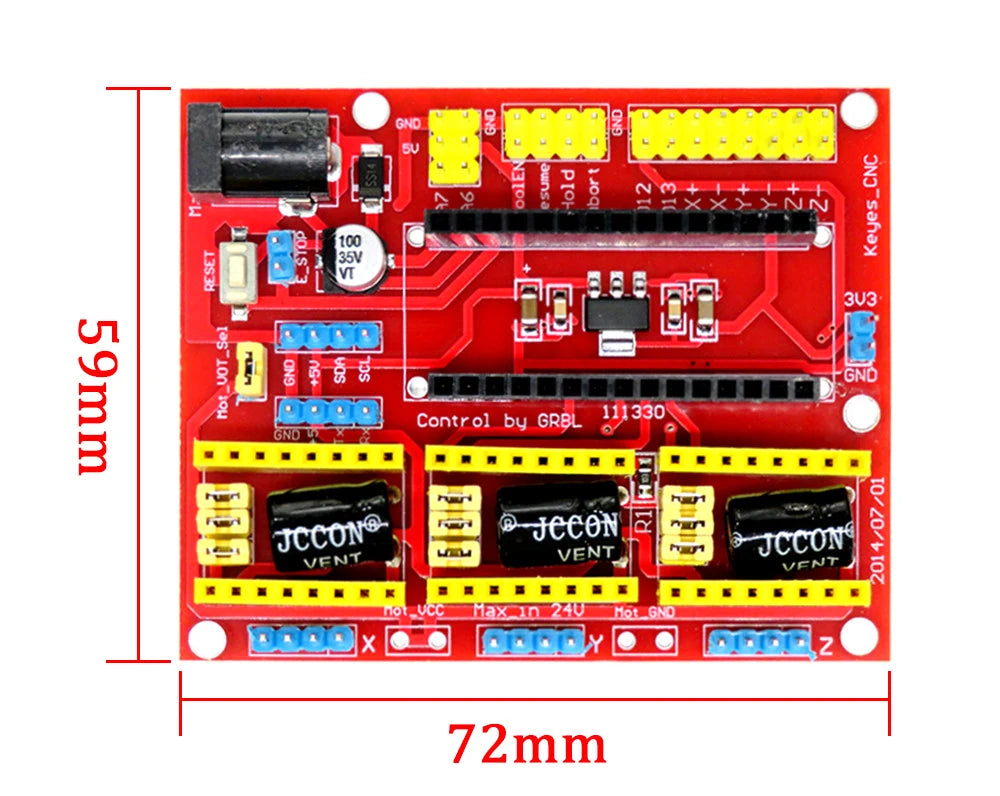 CNC Shield V4 Engraving machine 3D Printer + Nano 3.0 with USB cable+3pcs A4988 / DRV8825 Reprap Stepper Drivers Set For Arduino