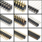 1pcs 1.27mm/2.0/2.54mm 1/2x40p Round Hole Round Needle Female Header Pin Row Connector Single Double Row Gold Plated Tin Plated