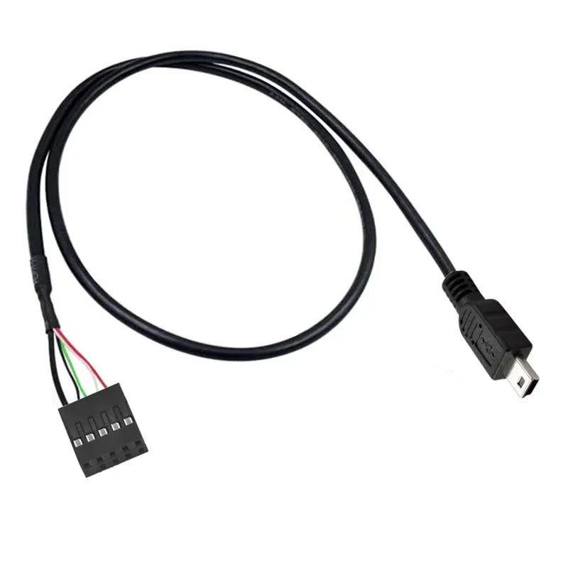 50CM USB 2.0 Micro 5Pin /Mini 5Pin Male To 9Pin Female 2.54 USB Header PCB Motherboard Cable Left/Right Angle