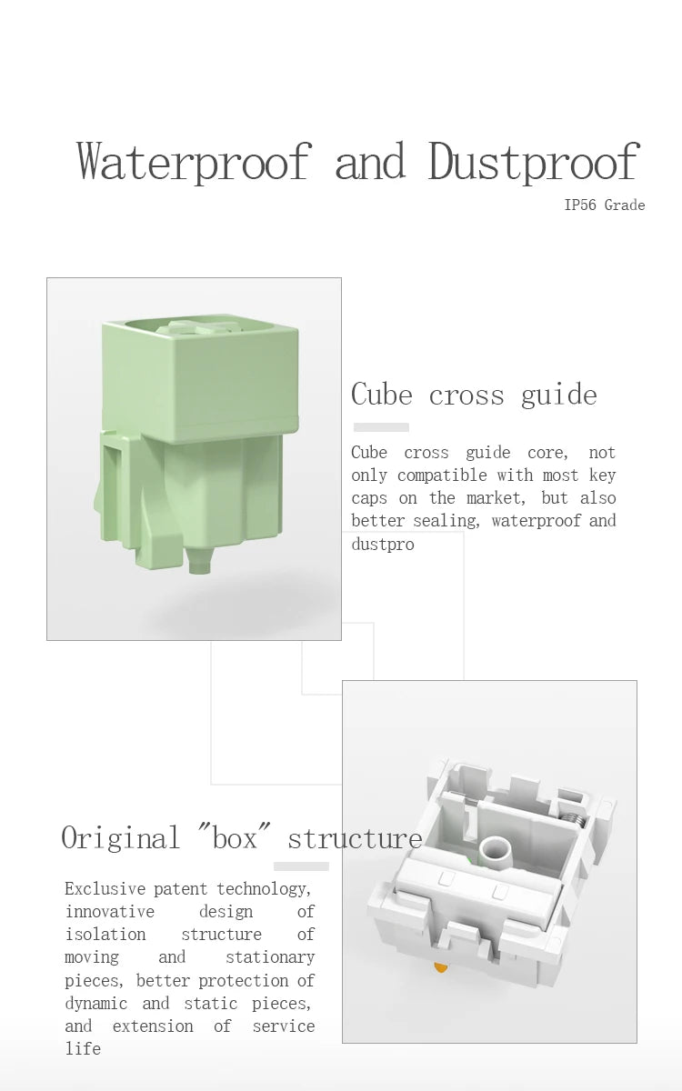 Kailh Box Jade Navy Keyboard Switch Clicky Tactile Switches For DIY Mechanical Keyboard SMD MX 3Pin Switchs Customize Gamer PC