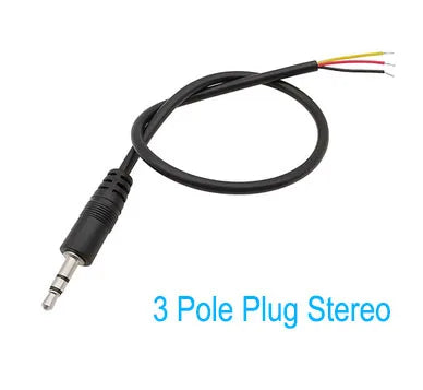 3.5mm 2.5mm Male Plug/Female Jack to Bare Wire Open End TS Mono/3 Pole/4 Pole TRRS Stereo Plug Jack Connector Audio Cable