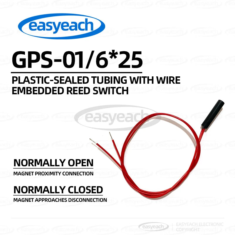 5PCS GPS-01 Embedded Reed Switch Proximity Sensor Magnetic Switch GPS-6*25 Normally Open Type Normally Closed Type