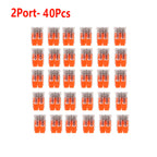 30/40PCS  Orange Combination Cable Connectors 2-Port/3-Port/4-Port/5-Port Quick Cable Electrical Sheath Connection Termina