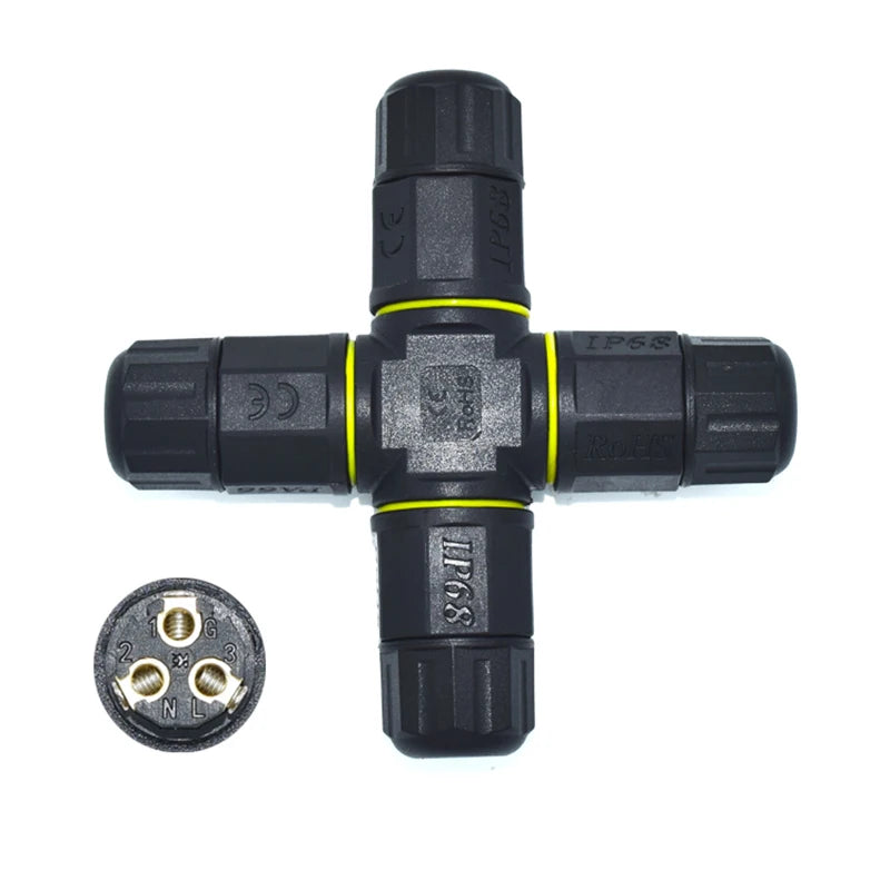 IP68 M20 2/3/4/5-Pin Screw Terminal Waterproof Electrical Connector - Marine Equipment & Outdoor Junction Box Wiring