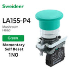 XB4 22mm Mushroom Emergency Stop Button Switch 10A Key Emergency Stop Power Push Button Switch 1NC 1NO Start Switch Red Green