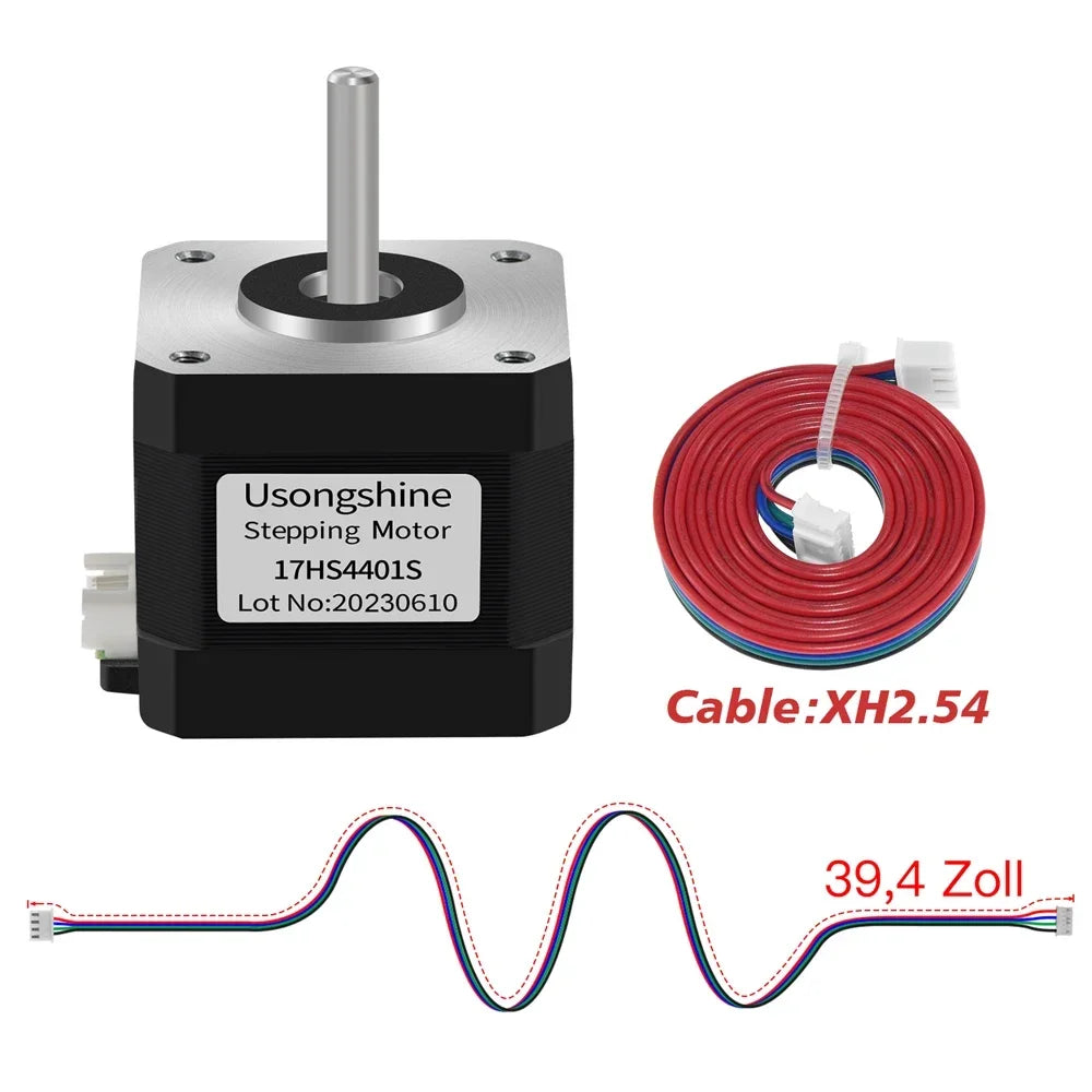 Usongshine 17HS4401 1.8 Nema17 Stepper Motor 2 Phase 1.5A 42mN.m With Cable For CNC Roter Laser Engraving Machine
