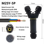 Heavy Duty Quick Connect Terminal Block T-type, IP68 Waterproof 2/3/4/5Pin for Secure & Fast Damp-Proof Wiring Connector