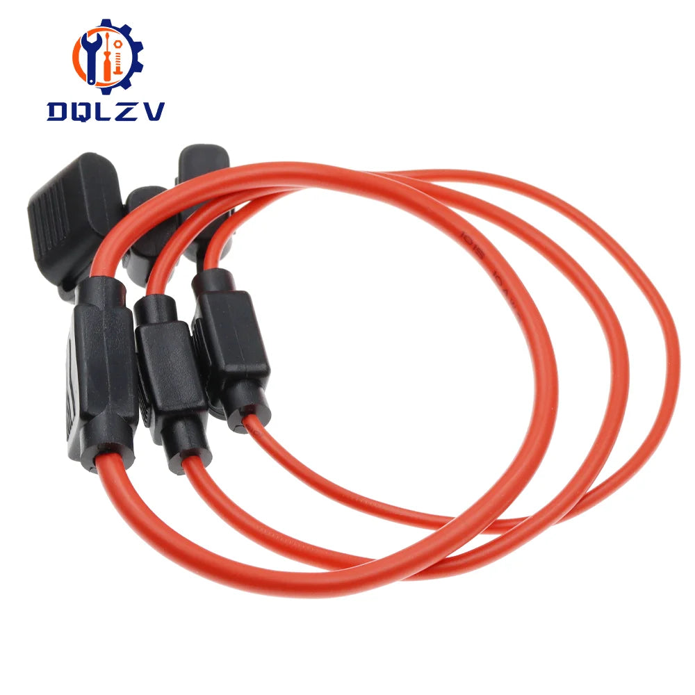 Waterproof 32V Mini Small Medium Auto Fuse Holder 18/1614/12/10AWG and Car Blade Fuse 2A 3A 5A 7.5A 10A 15A 20A 25A 30A 35A 40A