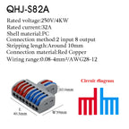 25PCS Electrical Cable Connectors Push-in Quick Terminal Blocks LED Cable Wiring Tool Wire Connectors Rail Installation Model