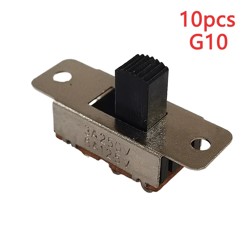 10pcs SS-23F19 (2P3T) Handle Height 5/6/7/9/10MM 3Gear 6Pin Car Refrigerator Large Current Toggle Slide DIP Switch 3/6A 250/125V