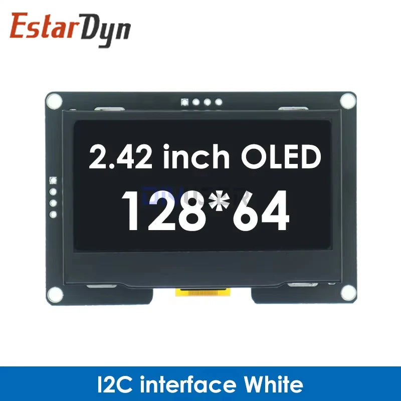 EstarDyn 2.42 Inch LCD 128x64 SSD1309 4 Pin IIC / 7 Pin SPI Serial Interface OLED LCD Display Module