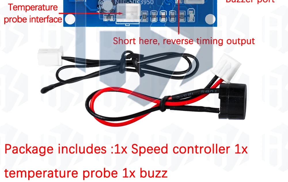 DC 12V 5A PWM PC CPU Fan Temperature Control Speed Controller Module Buzzer High-Temp Alarm NTC B 3950 Thermistor 50K
