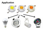 10pcs 1W 3W 5W High Power LED Chip Lamp Bulbs SMD COB Diodes Warm Cold White Red Green Blue Yellow 440 660nm Grow Light Beads