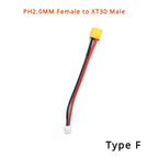 PH2.0 To XT60/XT30 Plug Battery Charging Adapter Cable Cord Female Male Plug To PH2.0-M XT60-F XT30-F High Current Connector