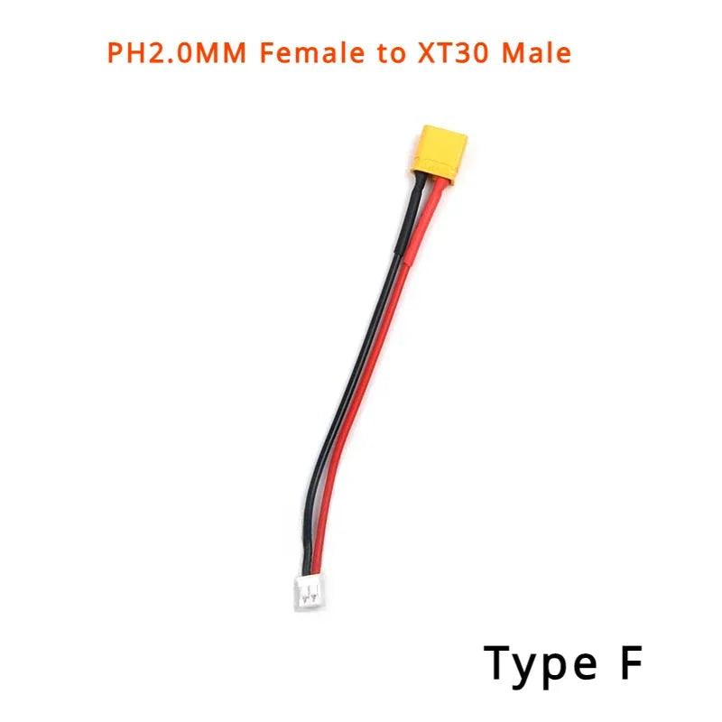 PH2.0 To XT60/XT30 Plug Battery Charging Adapter Cable Cord Female Male Plug To PH2.0-M XT60-F XT30-F High Current Connector