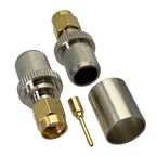 10Pcs SMA RP SMA Male plug & Female Jack Crimp RG8 LMR400 Cable RF Coaxial connector Wire Terminals 50ohm
