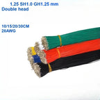 100pcs SH GH MX 1.0mm 1.25mm Single Double Head Terminal Crimp Colorful Electronic 10/15/20/30cm PVC Wire Without Housing