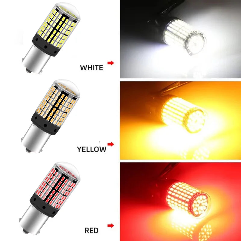 50Pcs BA15S 1156 BAU15S PY21W T20 7443 W21/5W P21/5W BAY15D 1157 3157 P27/7W LED Reverse Brake Lights LED Signal Lamp Car Lights