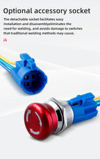 Metal Emergency Stop Button Switch 16/19/22mm Mushroom head Waterproof Stainless steel  Press Rotary Power off STOP 1NO1NC2NO2NC