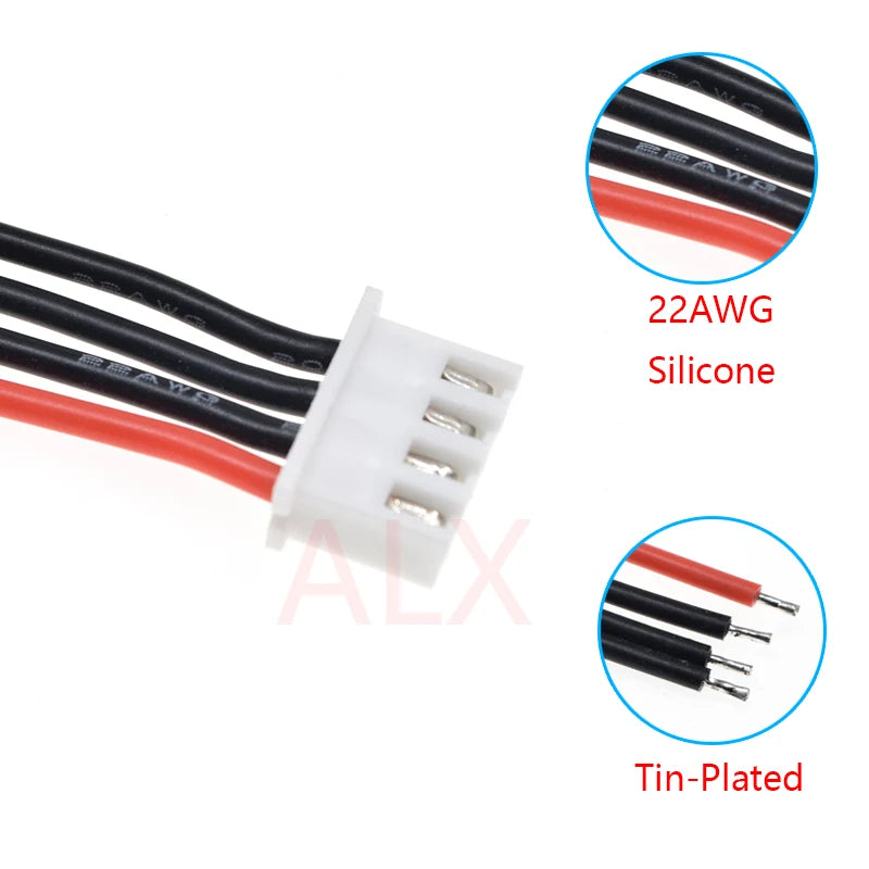 5/10Pcs 1S 2S 3S 4S 5S 6S 22AWG Silicone RC Model Lipo Battery Balancer Charger Plug Wire Connector 2.54mm JST-XH Cable IMAX B6