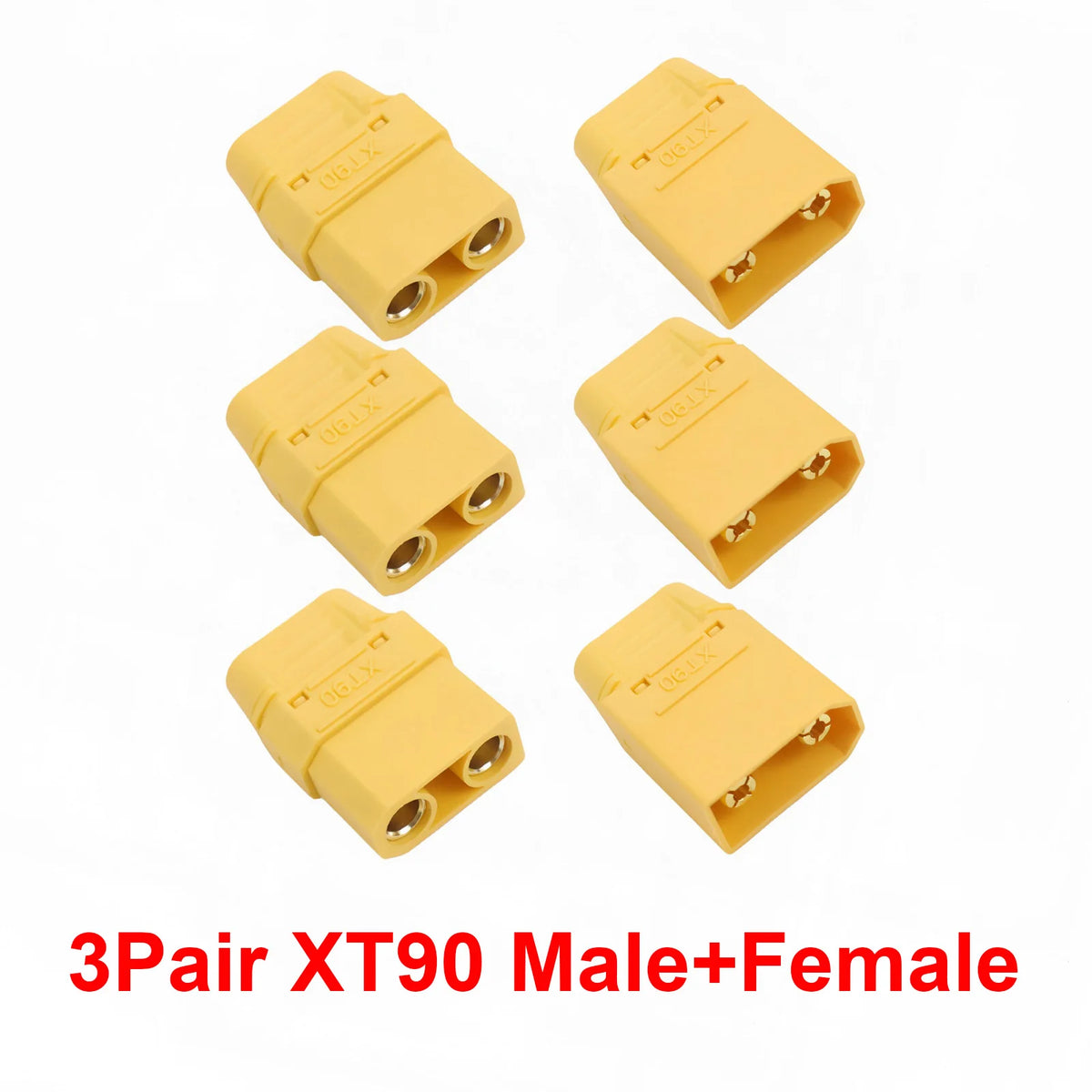 XT90 Plugs Male Female Connectors Copper Bullet Wire Connectors Welding Terminal Power Plugs for RC Lipo Battery Charge Adapter
