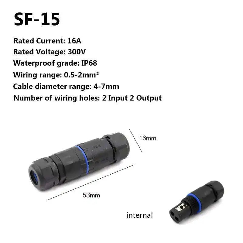 1PC IP68 Waterproof Quick Electrical Wire Connector 2 3 4 Pin Solderless LED Lamp Cable Wiring Outdoor Rainproof Terminal Blocks
