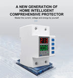 TOMZN TOVPD1-63DK Isolate L N 110V 230V AC Din Rail OVP OCP UVP Voltage Protector 63A Relay Automatic Adjustable Delay-ON