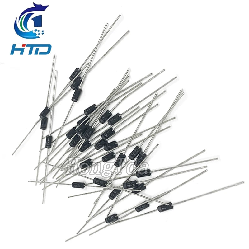 100PCS 1N4001 1N4004 1N4007 FR107 UF4007 DO-41 1A1000V IN4007 DIP Rectifier Diode