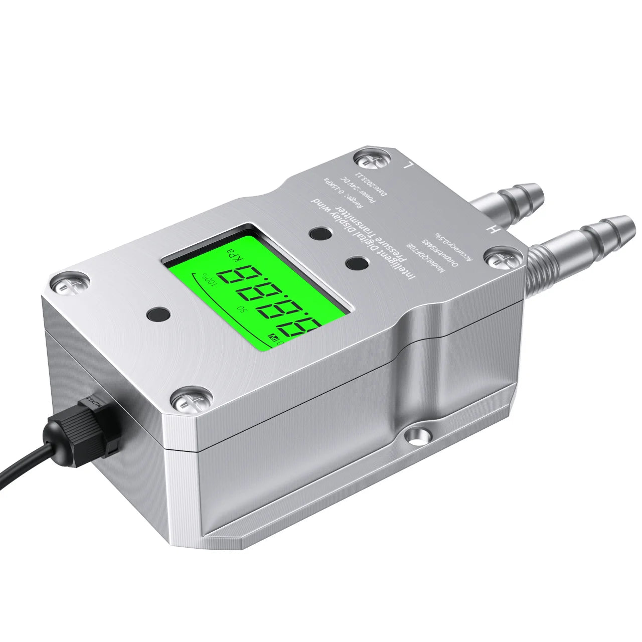 0-3Kpa to RS485 Micro Differential Pressure Transducer 0-50Kpa to 4-20mA 0-10V RS485 Wind Air Pressure Transmitter Sensor