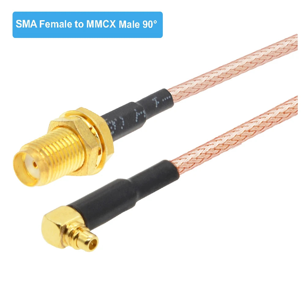 10PCS SMA Female Jack Bulkhead to MMCX Male Straight PLUG RG316 Pigtail RF Coaxial Cable MMCX to SMA Adapter Extension Cable