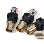 1Pc Black Connector BNC Female Jack to RJ45 Male Plug RF Adapter Coaxial Barrel Couplerconnector RJ45 to RF Adapter