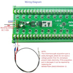 32 Channel K-type Thermocouple Module Modbus RTU RS485 MAX6675 MAX31855 DC7-25V DIN Rail Temp Acquisition Industrial Monitor