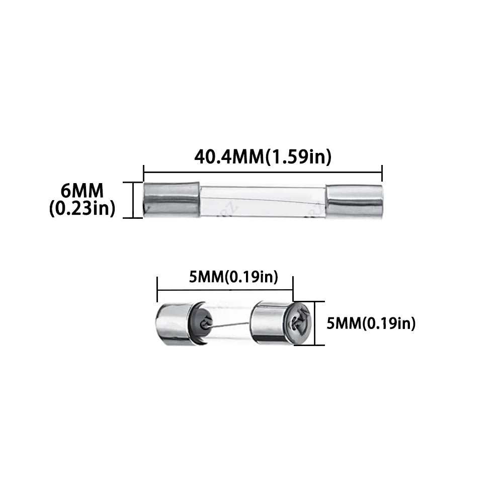 10pcs/lot 5*20mm 6*30mm 0.5 1 2 3 4 Fast Blow Glass Tube Fuses 5x20 6x30 mm 250V 5 6 8 10 15 20 25 30 A AMP Fuse
