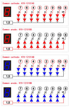 10PCS 1.2-inch digital tube 28.8mmX40.8mm digital display screen "8" high 30.6mm 7-segment digital tube 12101series12102
