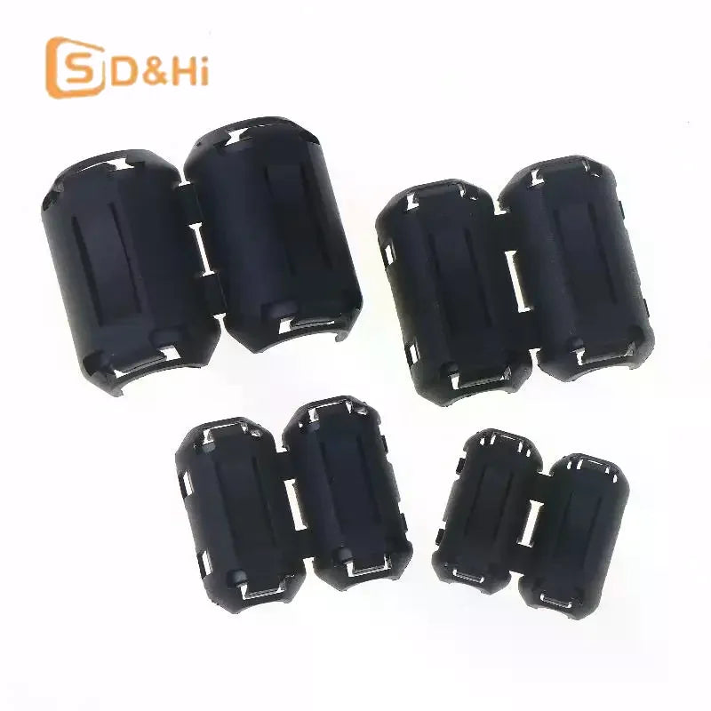 5/10Pc Noise Filter Ring Wiring Cable Clamp 3.5-13mm Toroidal Core Ferrite Bead Clip Choke RFI Noise Filter Clip Noise Filter
