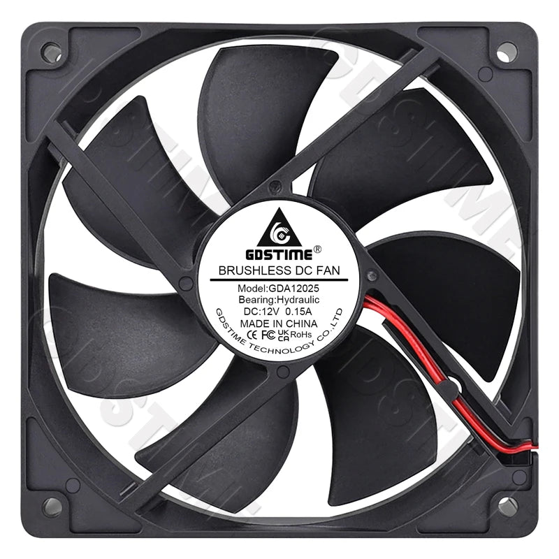 Gdstime 120mm USB PC Fan 5V 12V 24V 48V 12cm DC Brushless Cooling Fan 12025 2PIN 3PIN 4PIN Ball Computer Case Fan Waterproof Fan