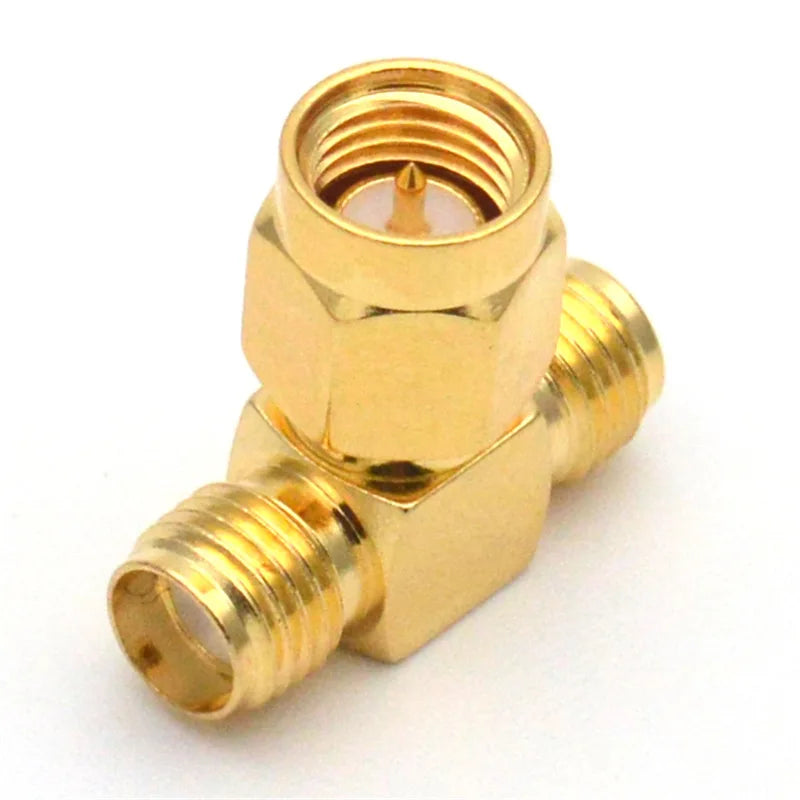 SMA 3 Way Adapter SMA Male to Dual 2 SMA Female Splitter 'T' Type Connector Adapters