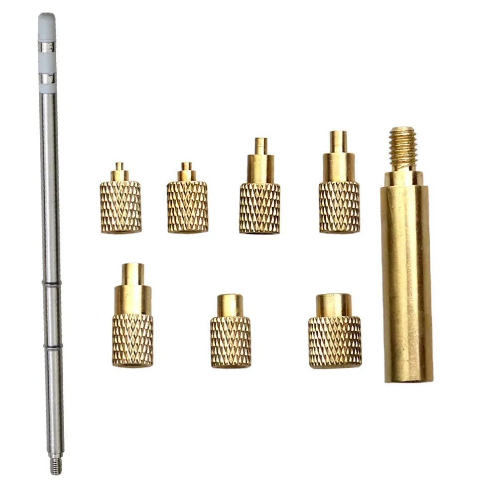Heat Insert Nut Iron Tip T12 Soldering Iron Tip Insert Internal Thread Tip M2-M8 Brass Hot Nut Insertion Kit