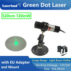 Long Range Light Beam Visible 520nm Green Dot Laser Module Diode Locator Focusable for Tunnel