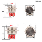 1NO 16mm19mm22mm Waterproof Momentary Latching Metal Doorbell Horn Push Button Switch Fixation Lock Reset NO LED screw terminal