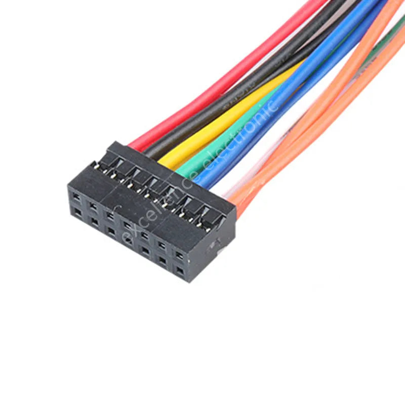5PCS DuPont 2.0mm Terminal Connecting Line 4p-16p Single Ended Electronic Wire 10cm/20cm 26awg Double Row Rubber Shell